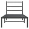 vidaXL Metal Bed Frame without Mattress with Headboard Black 80x200cm