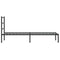 vidaXL Metal Bed Frame without Mattress with Headboard Black 80x200cm