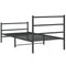 vidaXL Metal Bed Frame without Mattress with Footboard Black 100x190cm