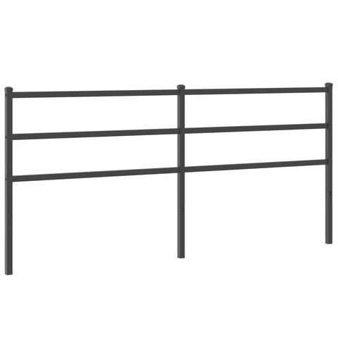 vidaXL Metal Headboard Black 180 cm