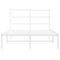 vidaXL Metal Bed Frame without Mattress with Headboard White 120x200cm
