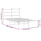 vidaXL Metal Bed Frame without Mattress with Headboard White 120x200cm