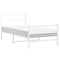 vidaXL Metal Bed Frame without Mattress with Footboard White 100x190cm