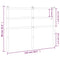 vidaXL Metal Headboard White 120 cm