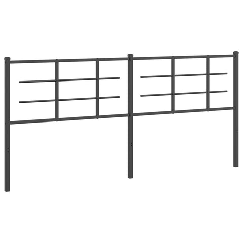 vidaXL Metal Headboard Black 200 cm