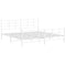 vidaXL Metal Bed Frame without Mattress with Footboard White 193x203cm