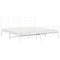 vidaXL Metal Bed Frame without Mattress with Footboard White 193x203cm