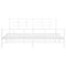 vidaXL Metal Bed Frame without Mattress with Footboard White 193x203cm