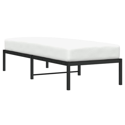 vidaXL Metal Bed Frame without Mattress Black 75x190cm