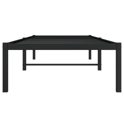 vidaXL Metal Bed Frame without Mattress Black 75x190cm