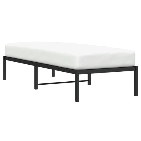 vidaXL Metal Bed Frame without Mattress Black 80x200cm