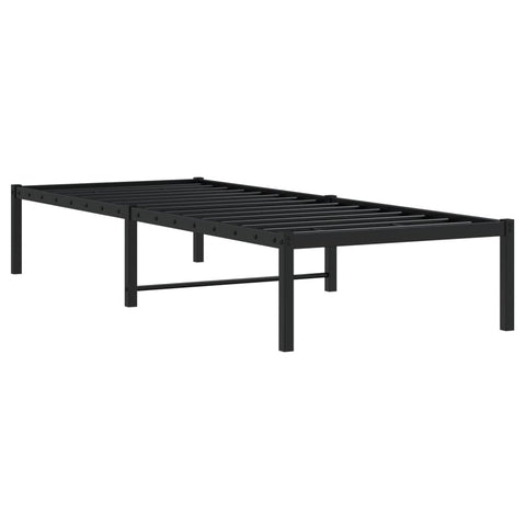 vidaXL Metal Bed Frame without Mattress Black 80x200cm