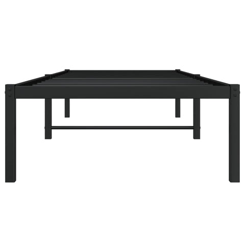 vidaXL Metal Bed Frame without Mattress Black 80x200cm