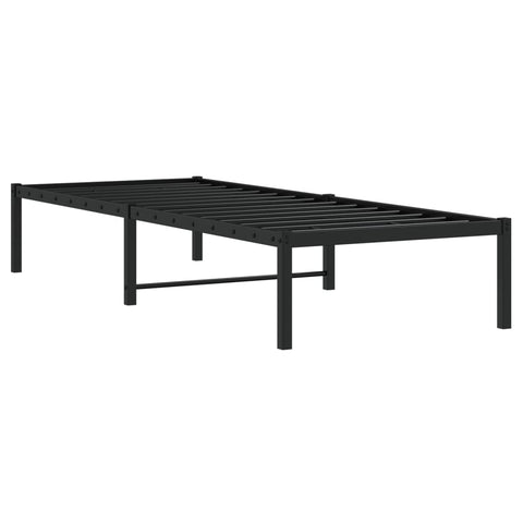 vidaXL Metal Bed Frame without Mattress Black 80x200cm