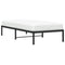 vidaXL Metal Bed Frame without Mattress Black 90x190cm
