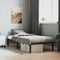 vidaXL Metal Bed Frame without Mattress Black 90x190cm