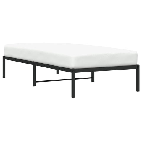 vidaXL Metal Bed Frame without Mattress Black 90x200cm