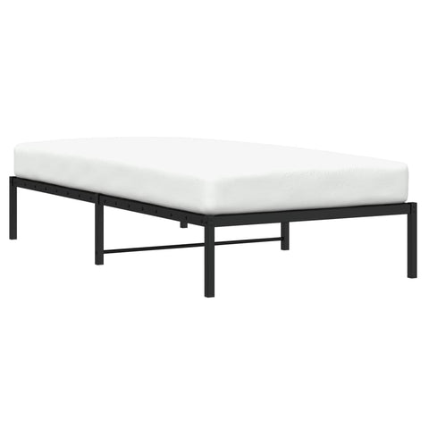 vidaXL Metal Bed Frame without Mattress Black 100x200cm