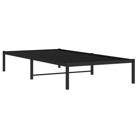 vidaXL Metal Bed Frame without Mattress Black 100x200cm