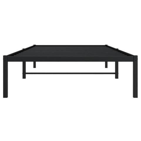 vidaXL Metal Bed Frame without Mattress Black 100x200cm