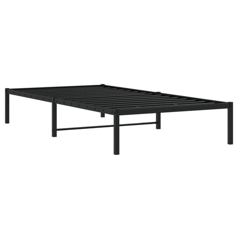 vidaXL Metal Bed Frame without Mattress Black 100x200cm