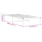 vidaXL Metal Bed Frame without Mattress White 90x200cm