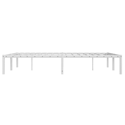vidaXL Metal Bed Frame without Mattress White 140x200cm