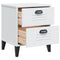 vidaXL Bedside Cabinet VIKEN White Engineered Wood