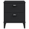 vidaXL Bedside Cabinet VIKEN Black Engineered Wood