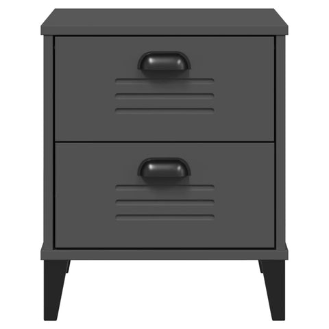 vidaXL Bedside Cabinet VIKEN Anthracite Grey Engineered Wood