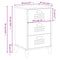 vidaXL Bedside Cabinet VIKEN Black Engineered Wood