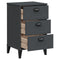 vidaXL Bedside Cabinet VIKEN Anthracite Grey Engineered Wood