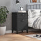vidaXL Bedside Cabinet VIKEN Black Engineered Wood