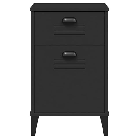 vidaXL Bedside Cabinet VIKEN Black Engineered Wood