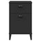 vidaXL Bedside Cabinet VIKEN Black Engineered Wood