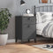 vidaXL Bedside Cabinet VIKEN Anthracite Grey Engineered Wood