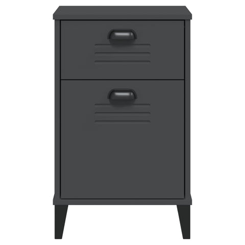 vidaXL Bedside Cabinet VIKEN Anthracite Grey Engineered Wood