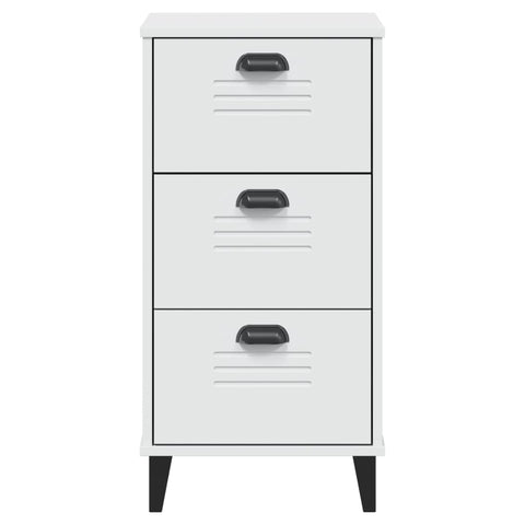 vidaXL Bedside Cabinet VIKEN White Engineered Wood