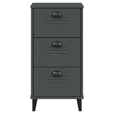 vidaXL Bedside Cabinet VIKEN Anthracite Grey Engineered Wood