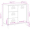 vidaXL Sideboard VIKEN White 80x40x80 cm Engineered Wood