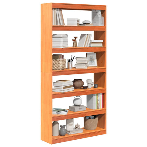 vidaXL Book Cabinet/Room Divider 100x30x199.5 cm Solid Wood Pine