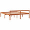 vidaXL Senior Bed without Mattress Wax Brown 150x200 cm King Size Solid Wood Pine