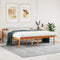 vidaXL Senior Bed without Mattress Wax Brown 150x200 cm King Size Solid Wood Pine