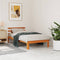 vidaXL Bed Frame without Mattress Wax Brown 75x190 cm Small Single Solid Wood Pine