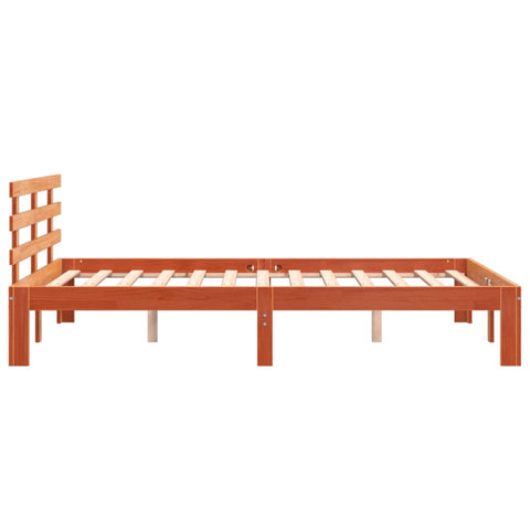 vidaXL Bed Frame without Mattress Wax Brown 140x190 cm Solid Wood Pine