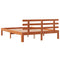 vidaXL Bed Frame without Mattress Wax Brown 140x190 cm Solid Wood Pine