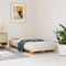 vidaXL Pallet Bed without Mattress Wax Brown 90x200 cm Solid Wood Pine