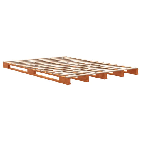 vidaXL Pallet Bed without Mattress Wax Brown 140x200 cm Solid Wood Pine