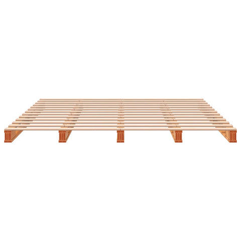 vidaXL Pallet Bed without Mattress Wax Brown 180x200 cm Super King Solid Wood Pine