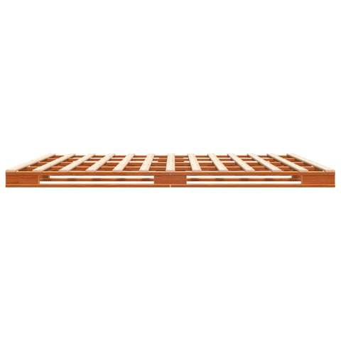 vidaXL Pallet Bed without Mattress Wax Brown 180x200 cm Super King Solid Wood Pine